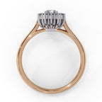 Elegant Central Stone Diamond Halo Ring