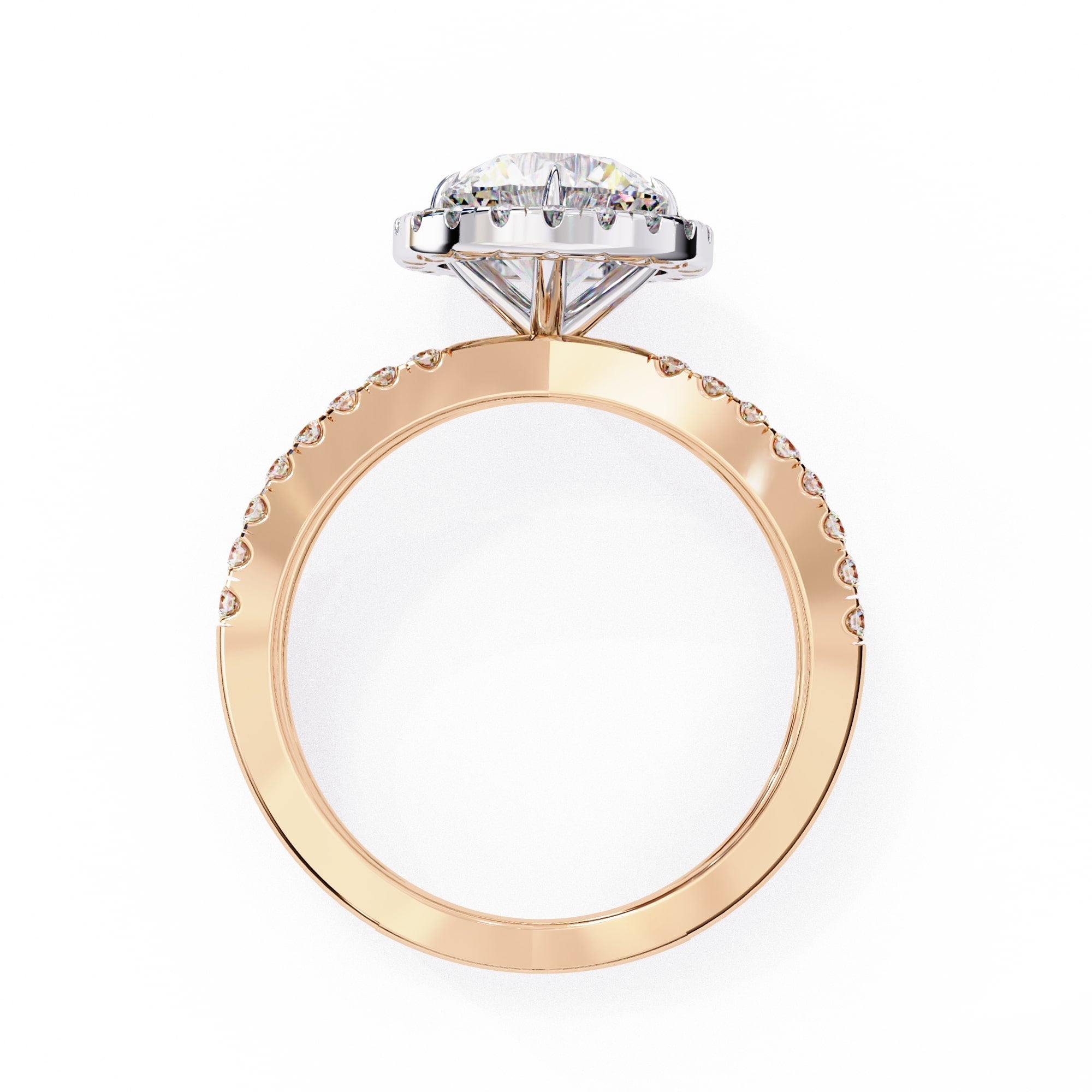 Elegant Central Stone Diamond Ring with Radiant Side Accents
