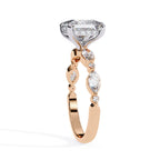 Elegant Central Stone Diamond Ring with Radiant Side Accents