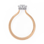 Radiant Central Stone Diamond Ring with Shimmering Side Accents