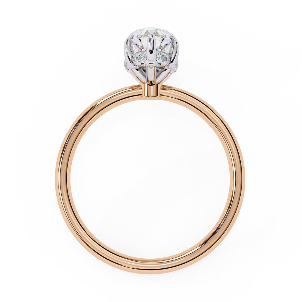 Elegant Diamond Central Stone Side Accent Ring