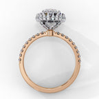 Radiant Diamond Cluster Central Stone Ring