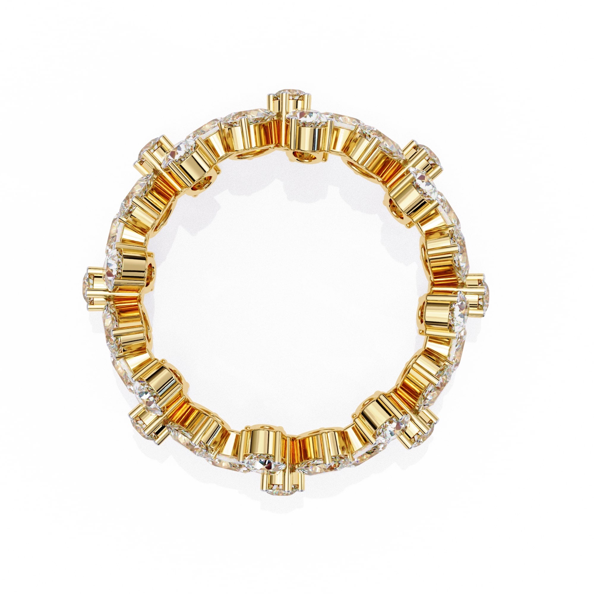 Elegant Diamond Side Stone Brilliance Ring
