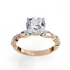 Elegant Diamond Central Stone Ring with Brilliant Side Accents