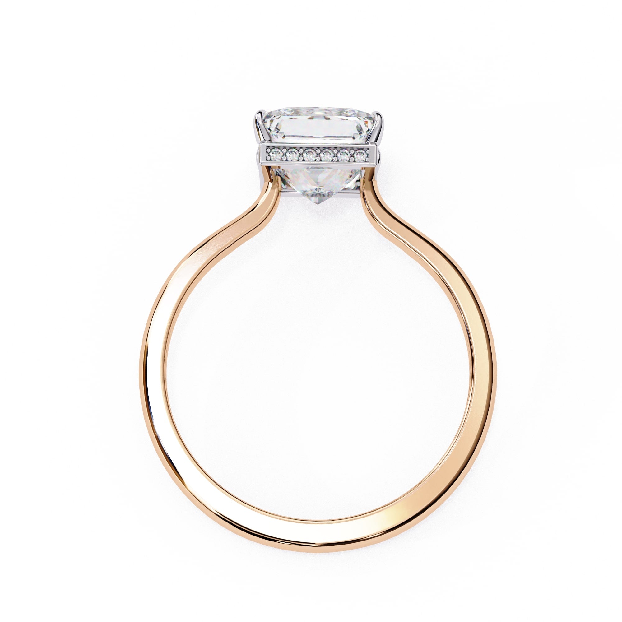 Elegant Central Stone Diamond Ring with Side Stone Brilliance