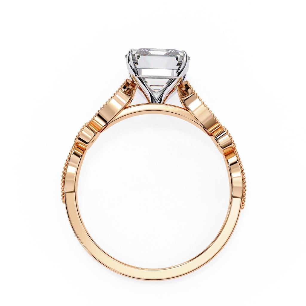Elegant Side Stone Diamond Central Ring