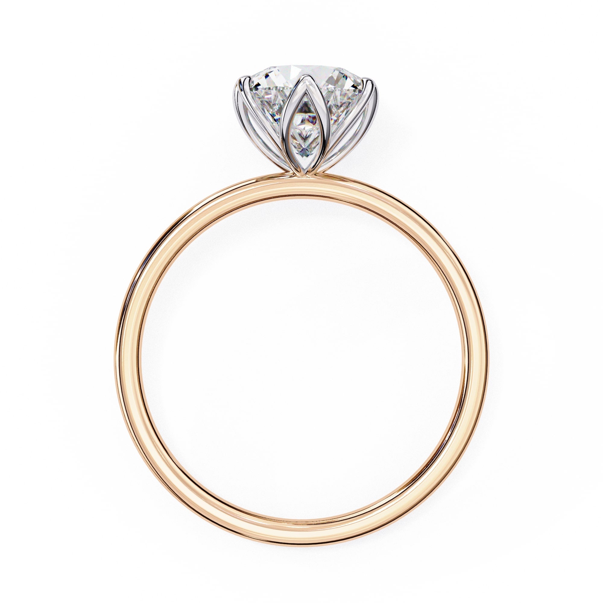 Elegant Central Stone Diamond Ring with Side Accents