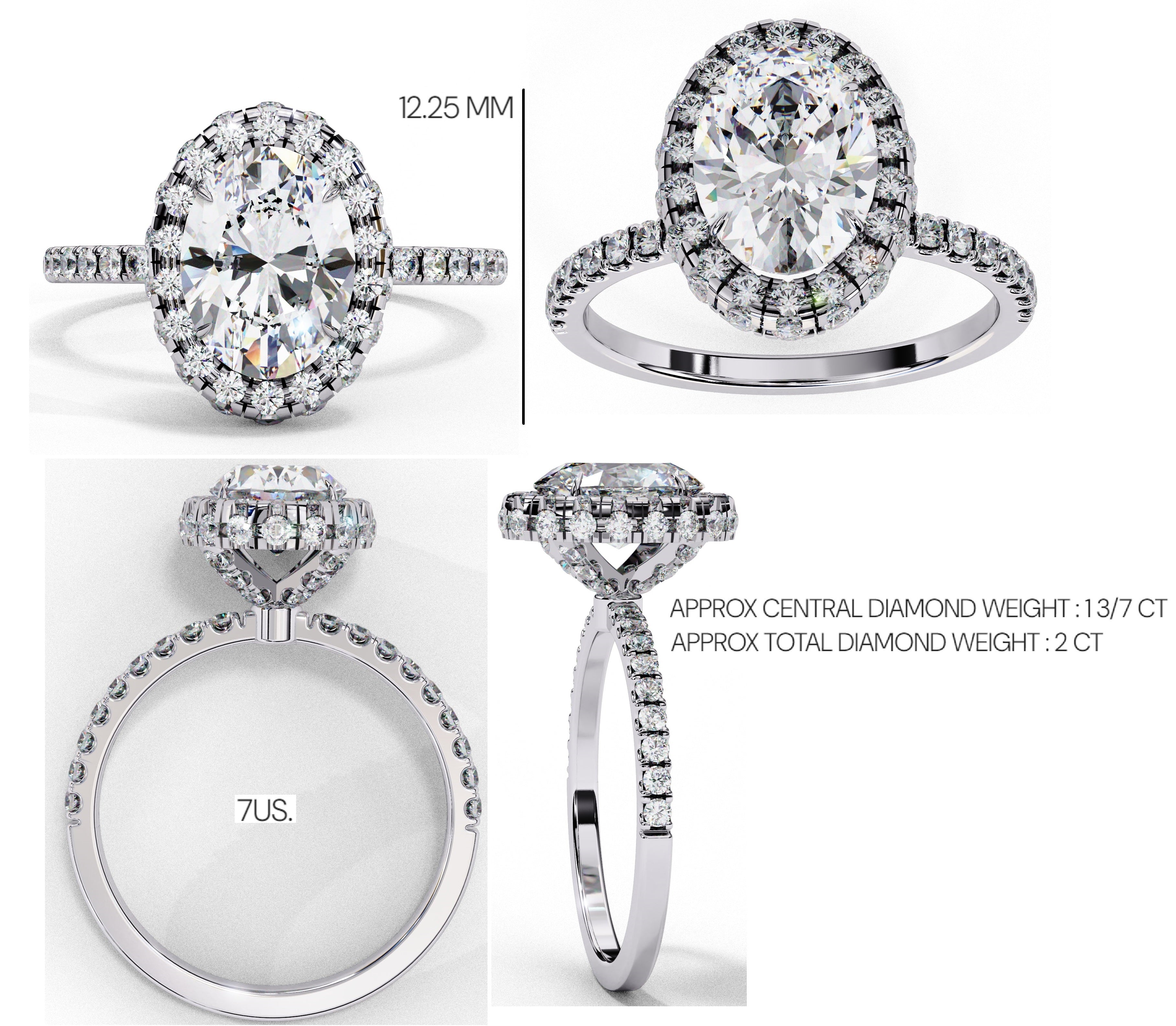 Elegant Diamond Side Stone Brilliance Ring