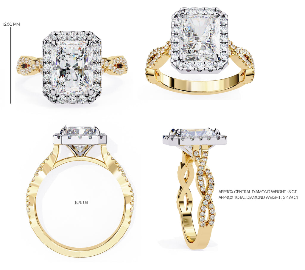 Elegant Central Stone Diamond Ring with Side Brilliance
