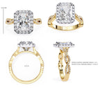 Elegant Central Stone Diamond Ring with Side Brilliance