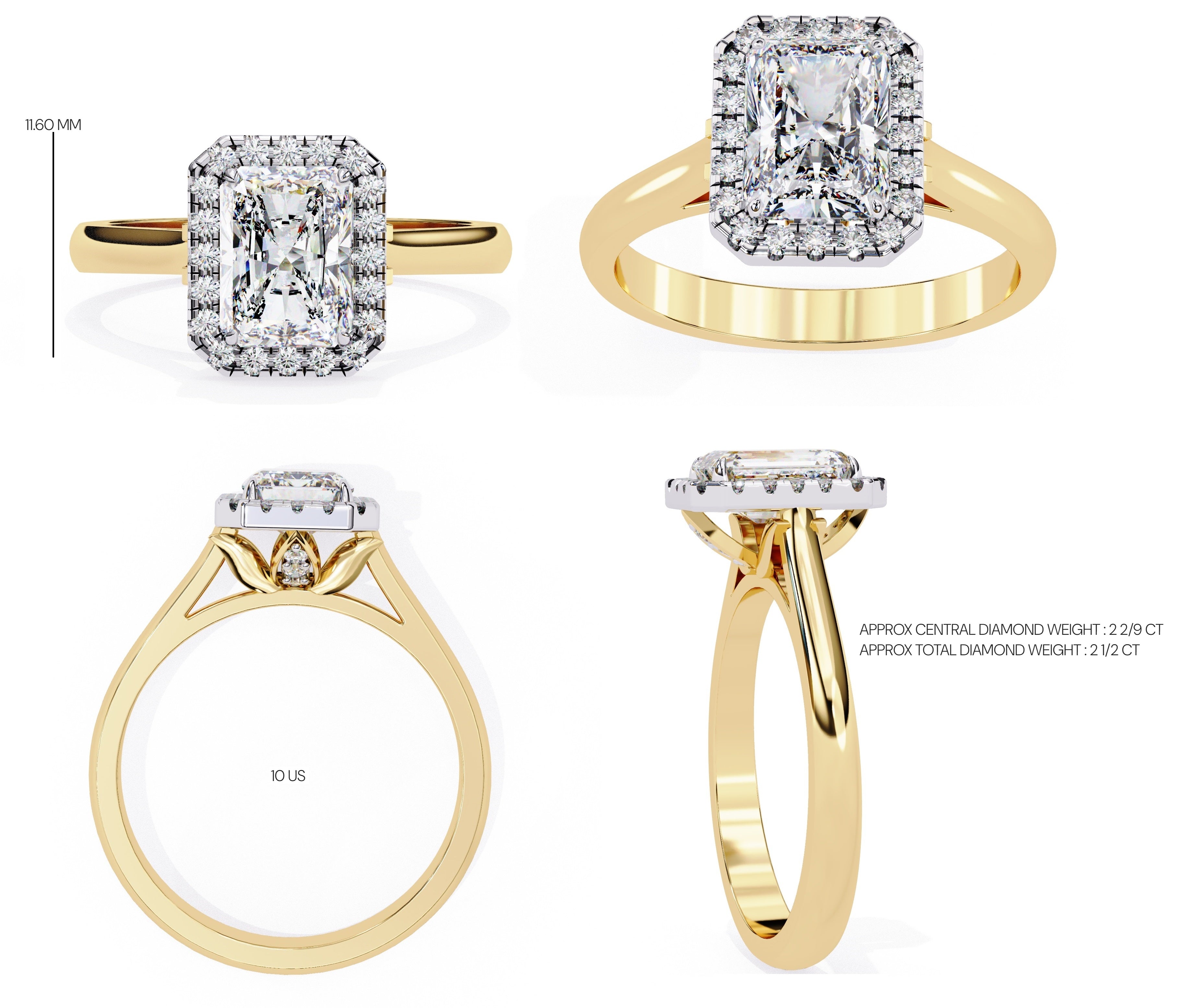 Elegant Central Stone Diamond Brilliance Ring