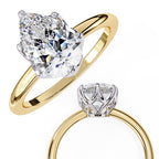 Elegant Central Stone Diamond Ring with Side Brilliance