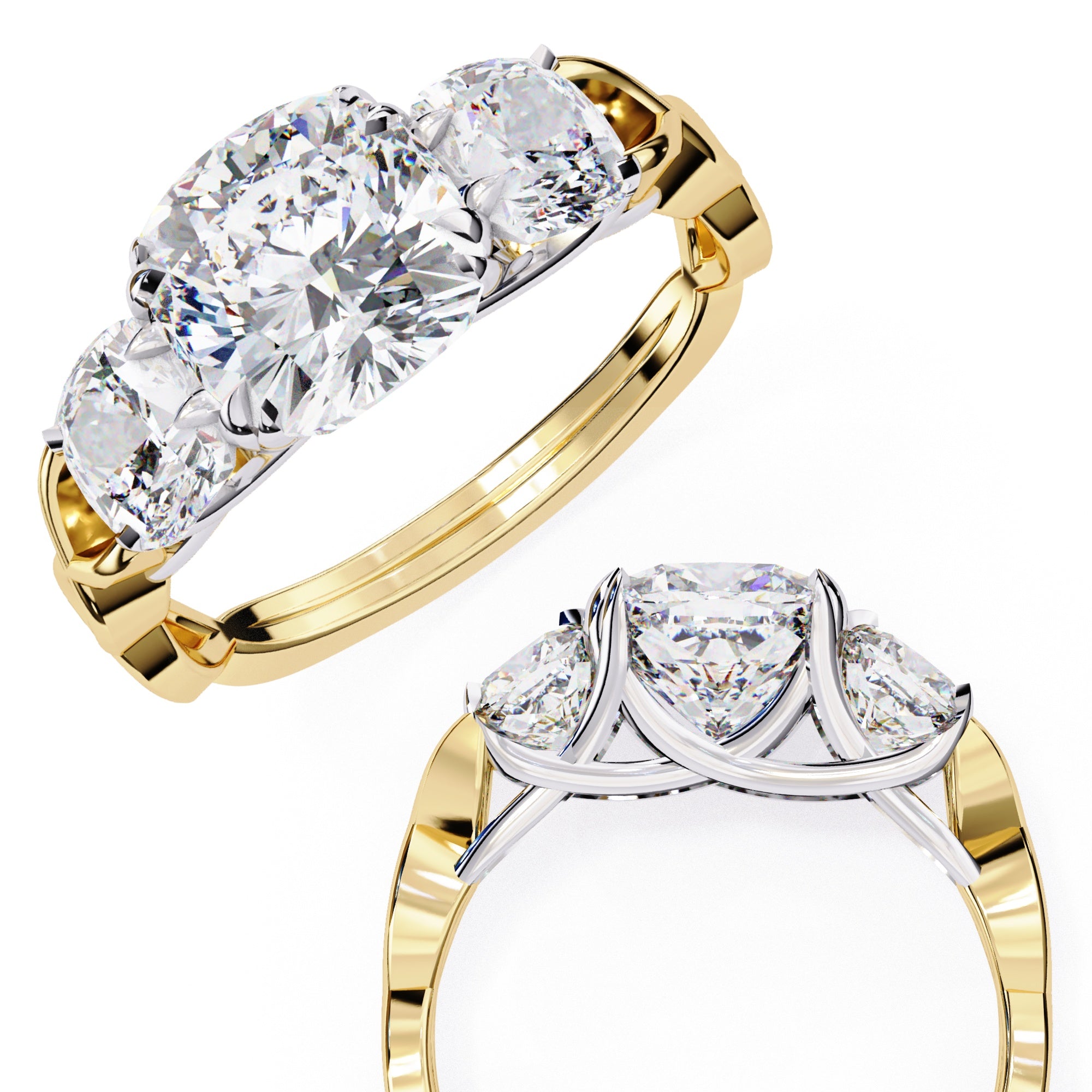 Elegant Central Stone Solitaire Ring