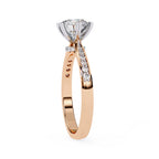 Elegant Central Stone Diamond Ring with Radiant Side Accents