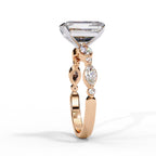 Elegant Central Stone Diamond Ring with Brilliant Side Accents