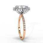 Elegant Central Stone Diamond Halo Ring