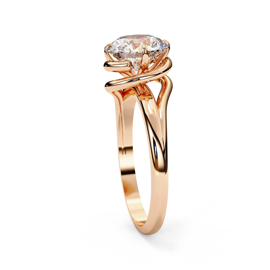 Elegant Central Stone Solitaire Ring