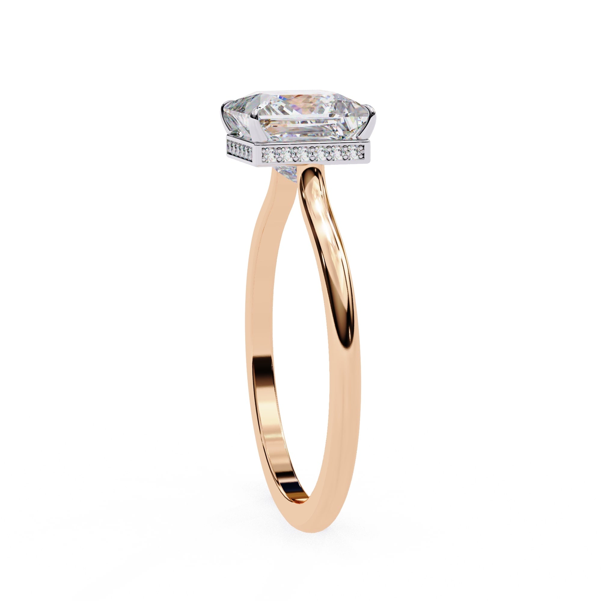 Elegant Central Stone Diamond Ring with Side Stone Brilliance