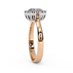 Elegant Central Stone Diamond Side Accent Ring