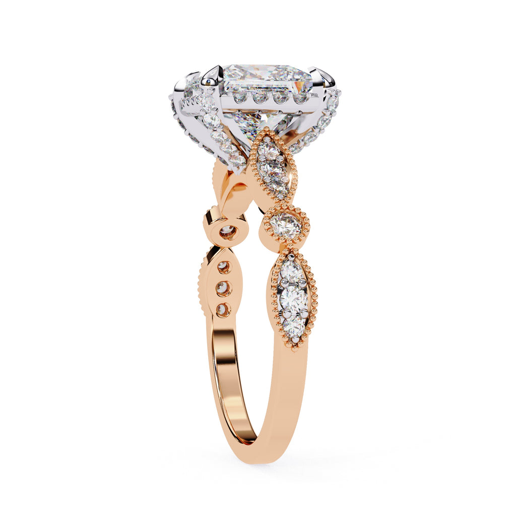 Elegant Diamond Side Stone Brilliance Ring