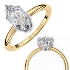 Elegant Central Stone Diamond Ring with Side Accents
