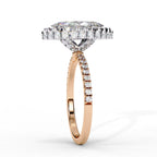 Radiant Diamond Cluster Central Stone Ring
