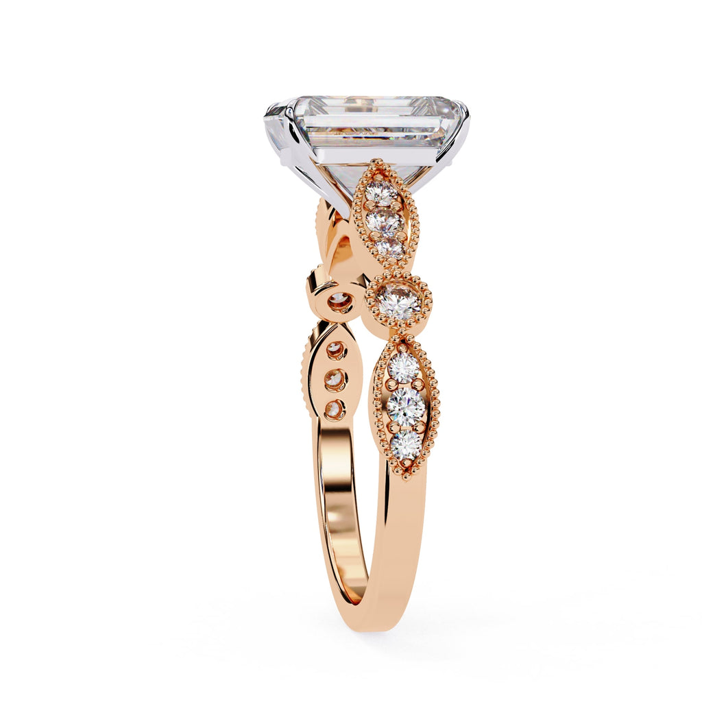 Elegant Central Stone Diamond Ring with Side Accents