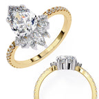 Elegant Central Stone Diamond Ring with Side Accents