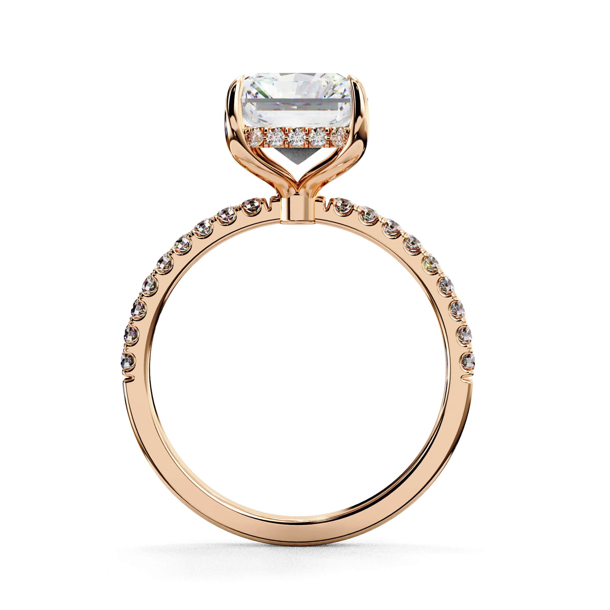 Elegant Diamond Side Stone Brilliance Ring