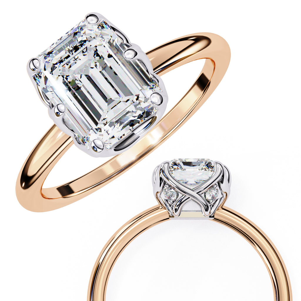 Elegant Radiant Central Stone Ring