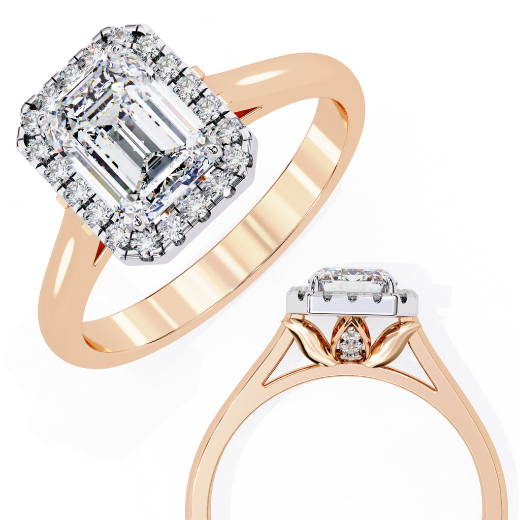 Elegant Central Stone Diamond Ring with Side Accents