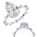 Elegant Central Stone Diamond Ring with Radiant Side Accents