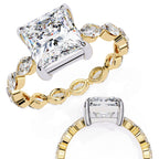 Sparkling Central Stone Diamond Ring with Side Accents