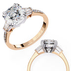 Elegant Central Stone Diamond Ring with Side Accents