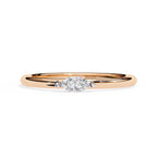 Radiant Solitaire Central Stone Ring