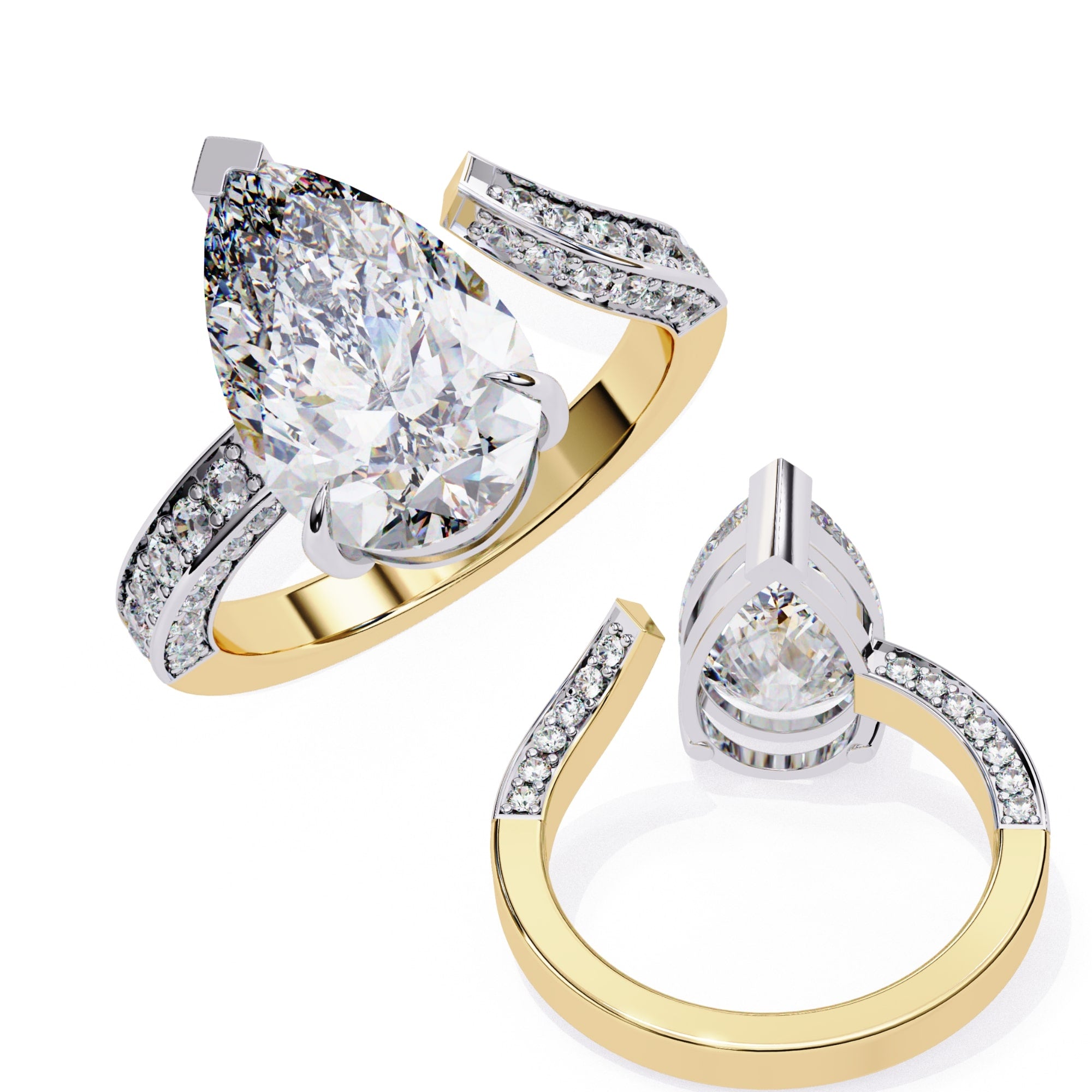 Elegant Side Stone Brilliance Diamond Ring