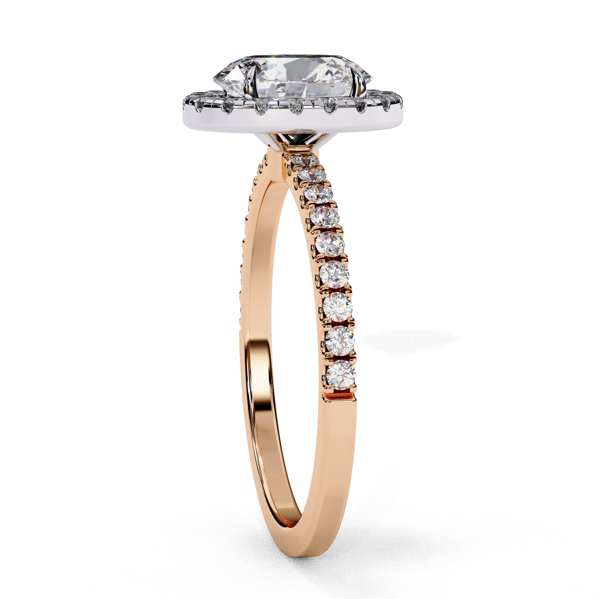 Elegant Diamond Central Stone Ring with Side Accents
