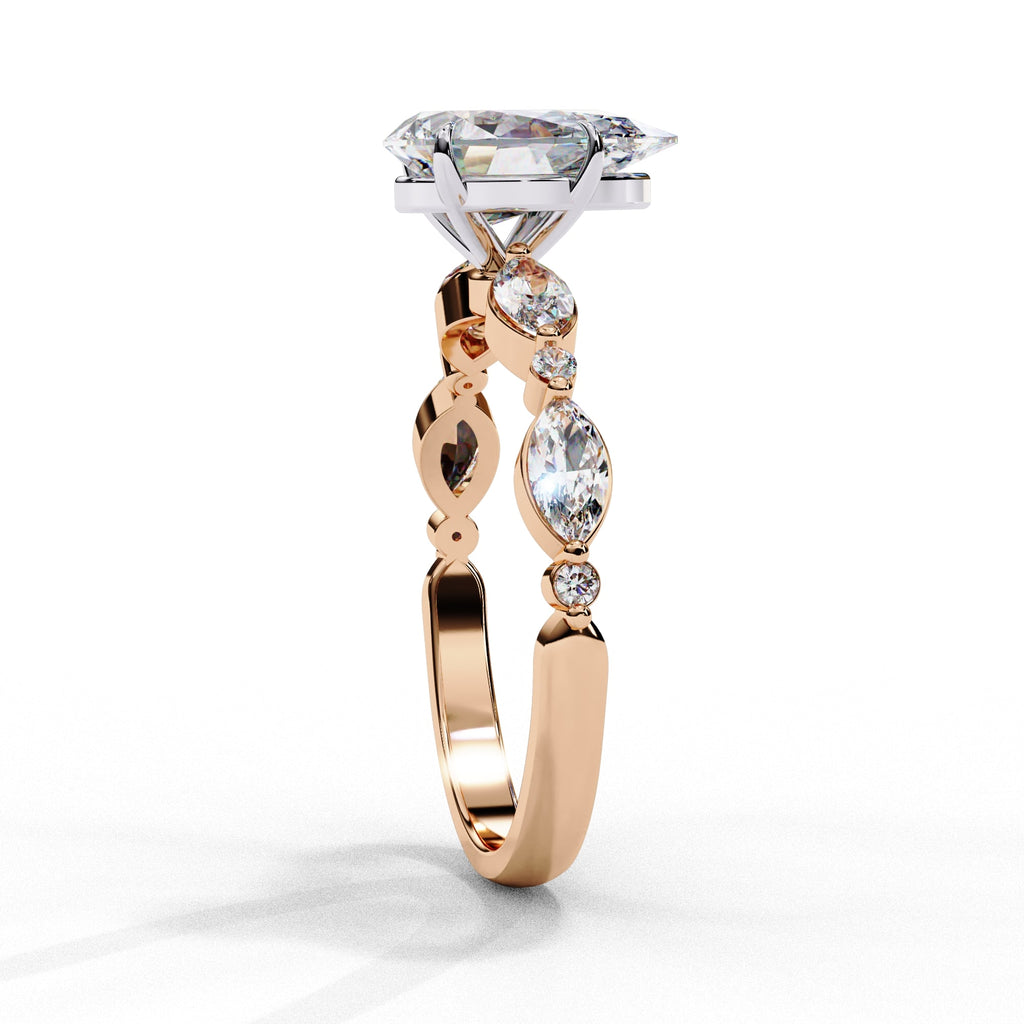 Radiant Brilliance Central Stone Diamond Ring
