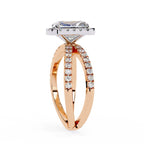 Elegant Central Stone Diamond Ring with Radiant Side Accents