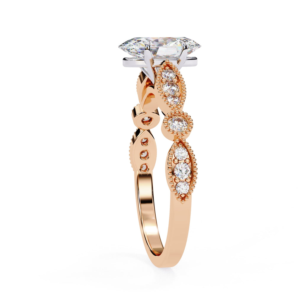 Elegant Diamond Central Stone Ring