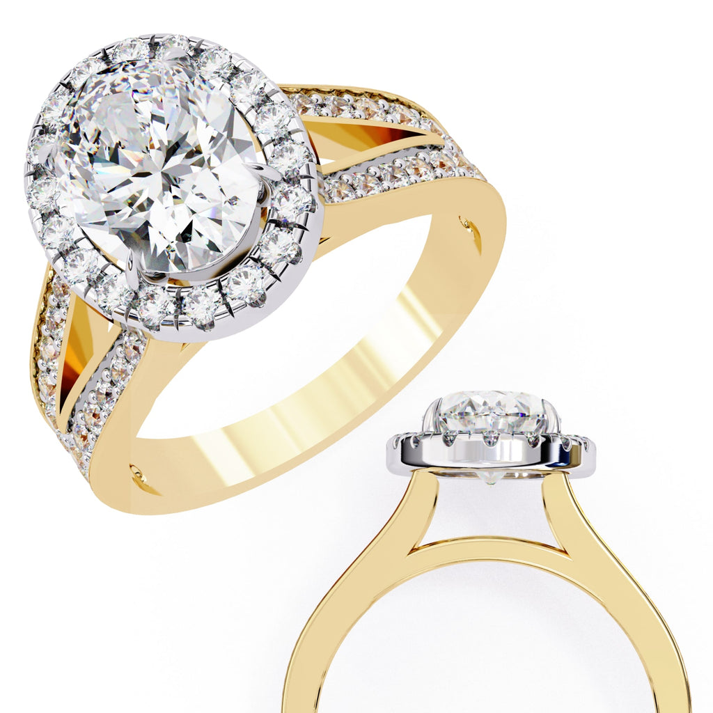 Elegant Diamond Side Stone Brilliance Ring