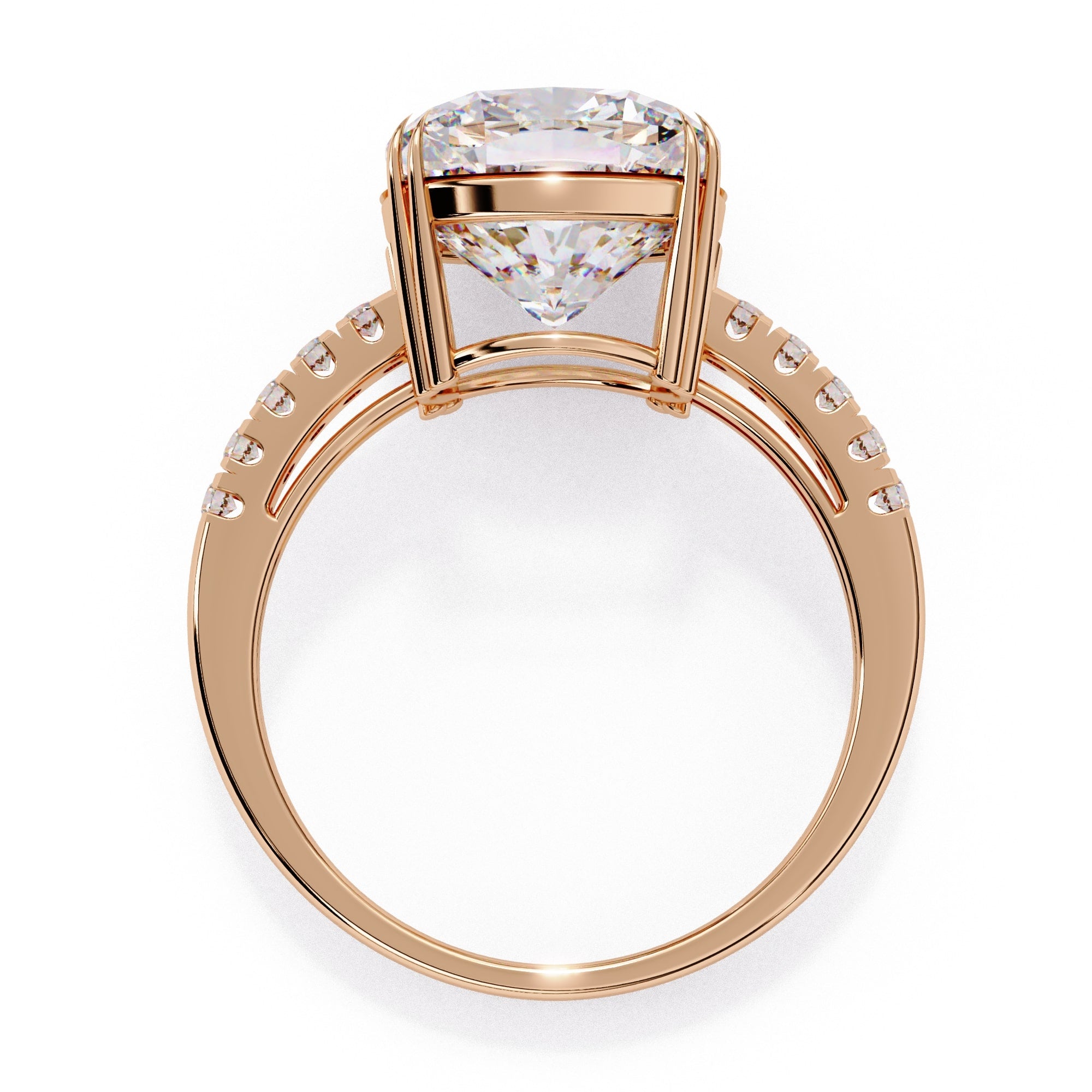 Elegant Diamond Side Stone Brilliance Ring