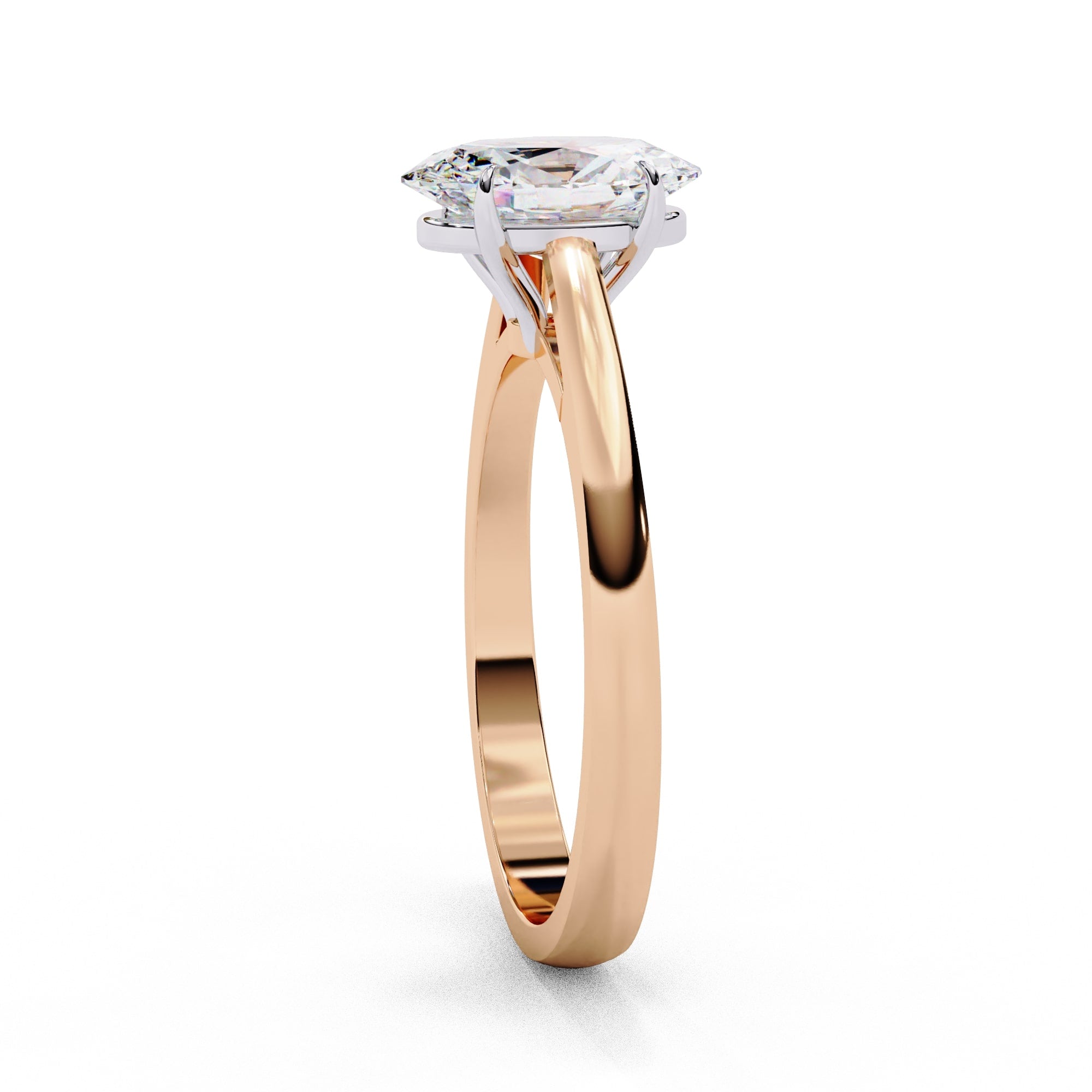Elegant Solitaire Central Stone Ring