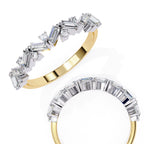 Radiant Diamond Side Stone Eternity Ring