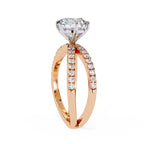 Elegant Central Stone Diamond Ring with Side Accents