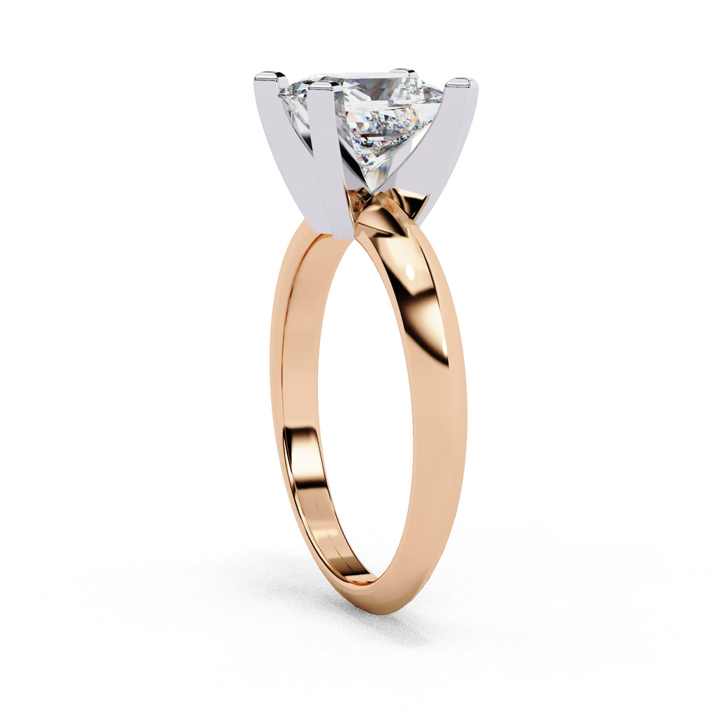 Radiant Solitaire Central Stone Diamond Ring