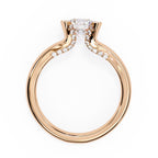Elegant Diamond Central Stone Ring with Brilliant Side Accents