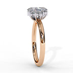 Elegant Central Stone Diamond Ring with Side Accents