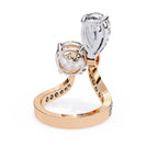 Radiant Central Brilliance Diamond Ring with Elegant Side Stones