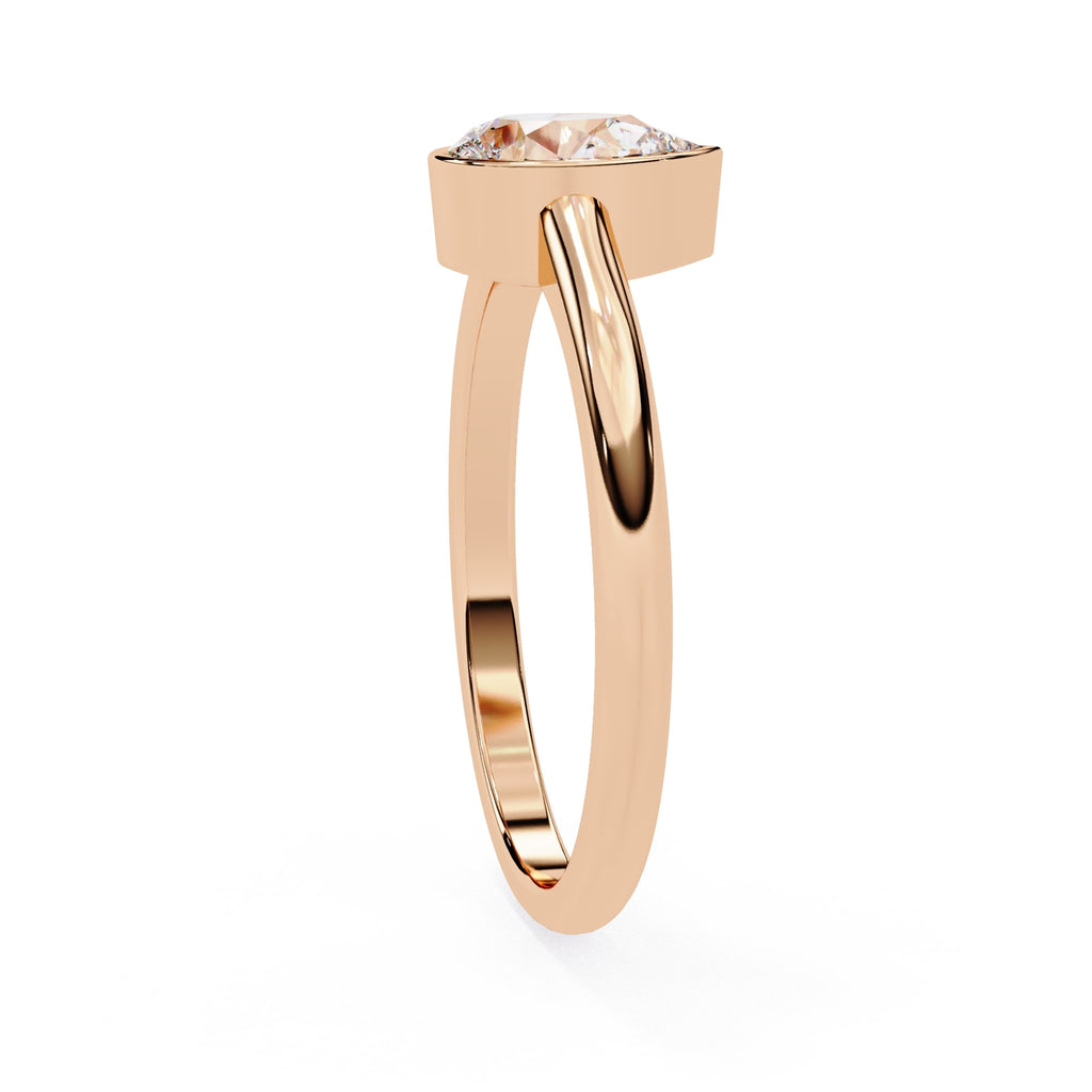 Radiant Solitaire Central Stone Ring